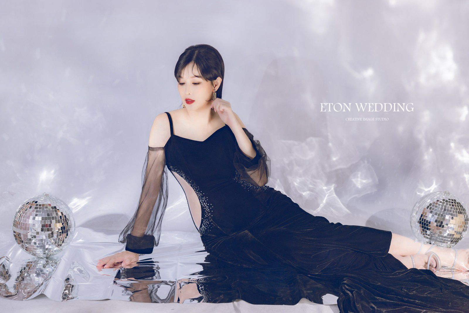 復古炫光風孕婦寫真,孕婦照,Disco孕婦攝影,孕婦禮服